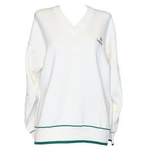 Vintage 90s Emerald Sports Sweater V Neck Ireland Logo Tennis Preppy Large